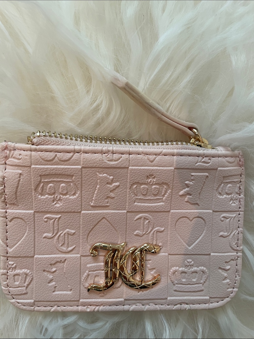 🎀JUICY COUTURE NWT Pink Zip Card Holder Wallet - Picture 4 of 10